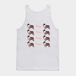 Australian shepherd dog cute pattern Tank Top